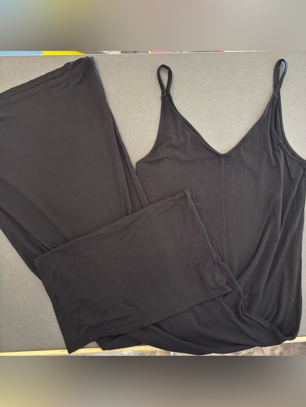 Athleta Black Spaghetti Strap One Piece Jumpsuit